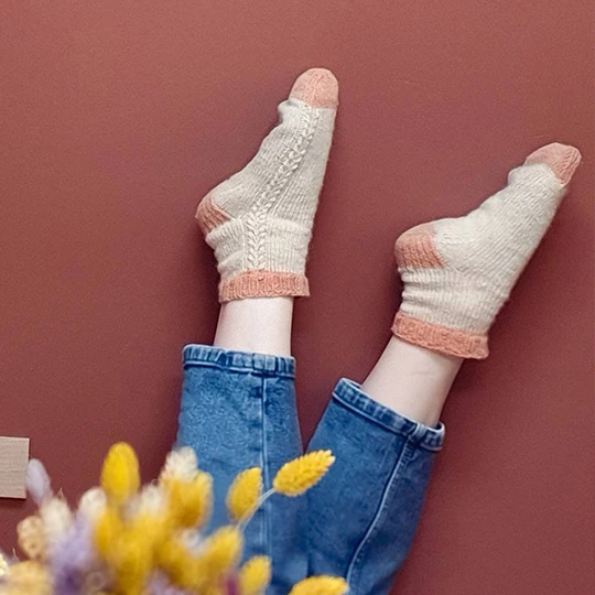 Paire de chaussettes Éliane patron tricot